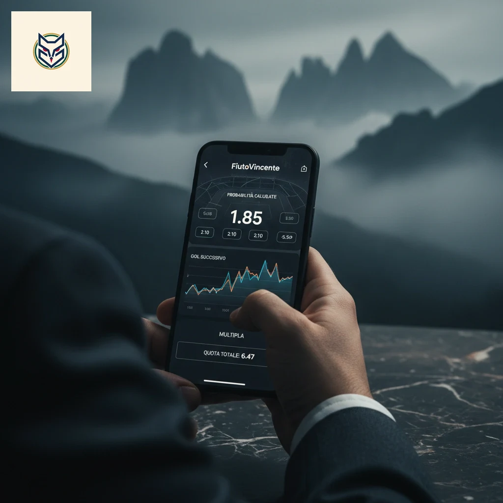 Visualizzazione del campo virtuale con azioni live e statistiche possesso palla