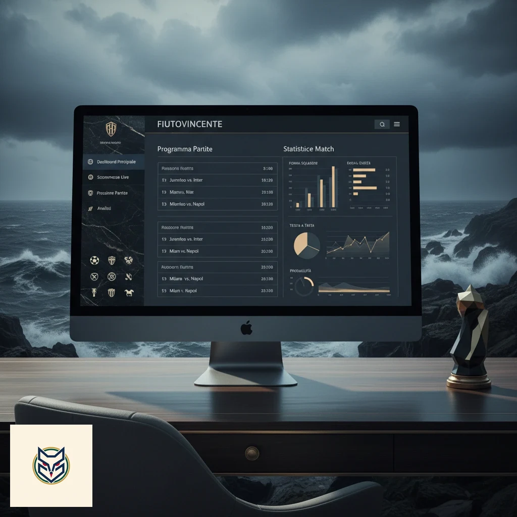 Interfaccia desktop con palinsesto sportivo giornaliero e mercati principali.